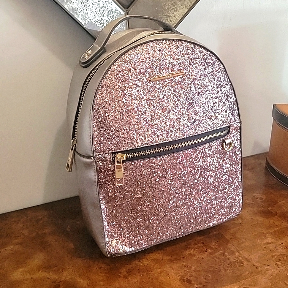 Aldo | Bags | Aldo Pink Glitter Backpack | Poshmark